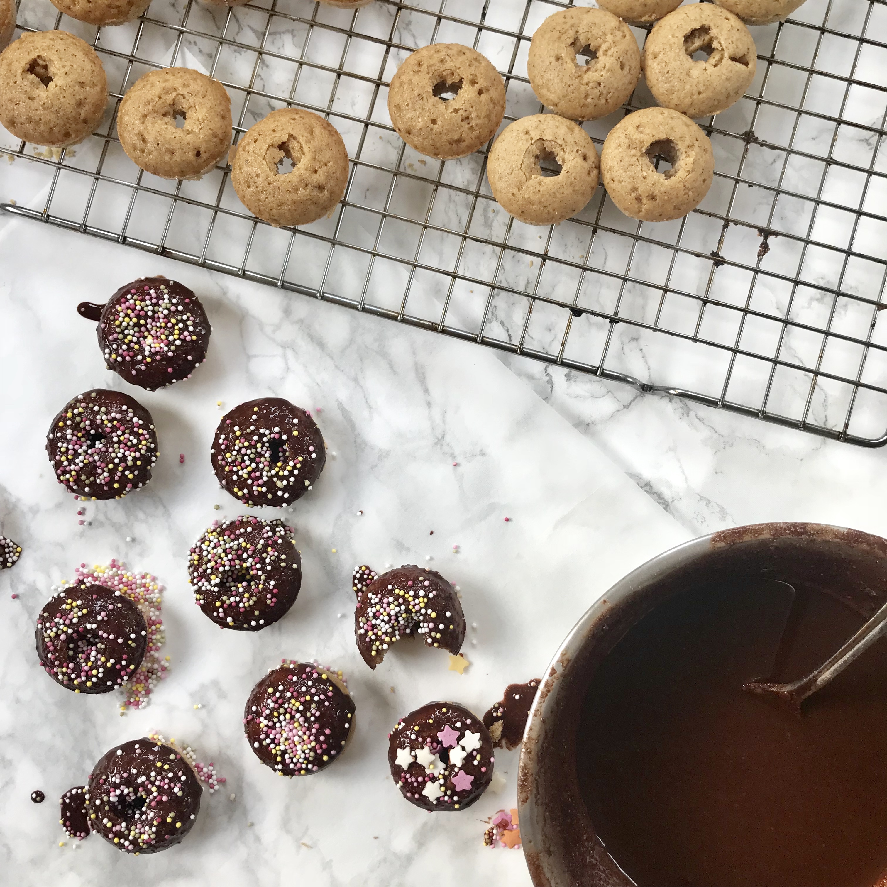 Mini vegan donuts for little fingers