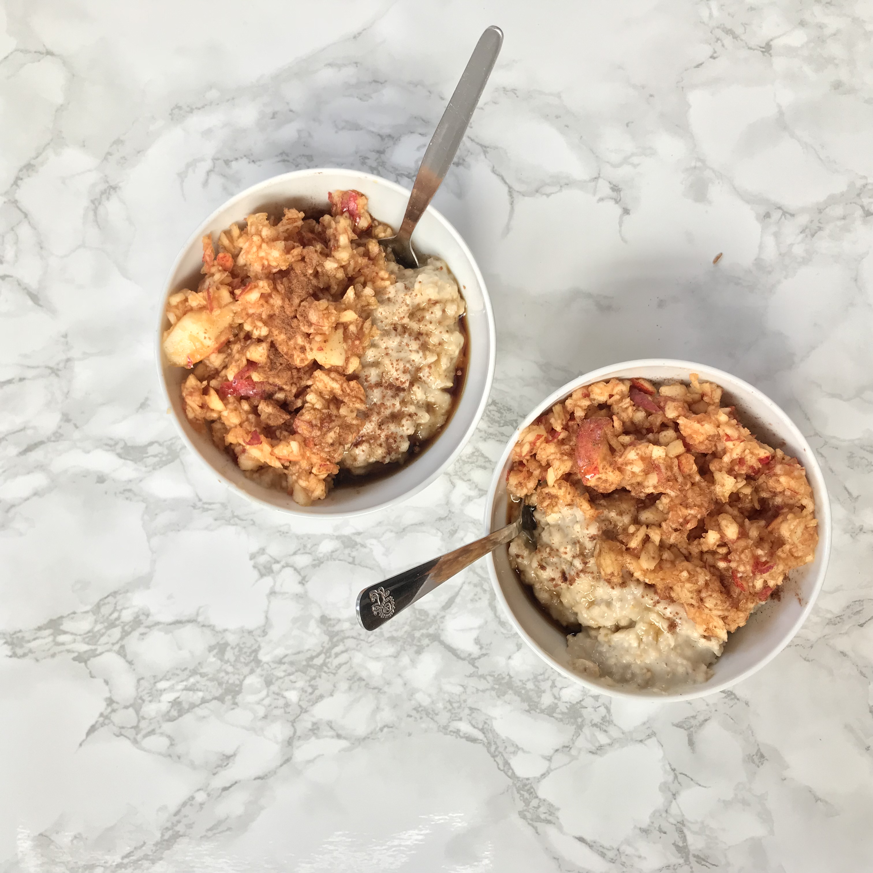 Winter spiced apple porridge